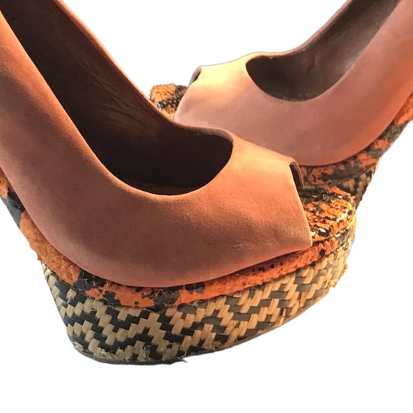 ⭐HOST PICK ⭐SCHUTZ Cara SUEDE LEATHER High Heel Platform Boho Size 8! - Picture 9 of 12